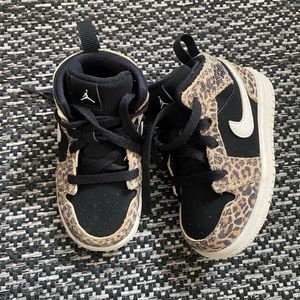 Toddler Jordan Air 1 leopard 🐆 print 6c